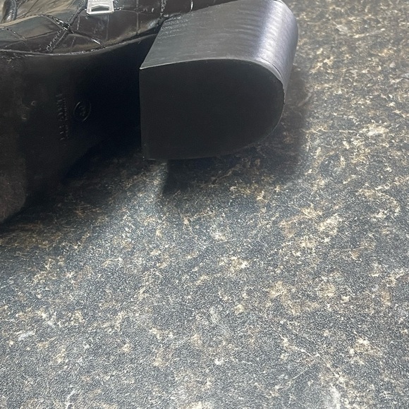 AllSaints Aster Croco Boots Black Size 40 - Picture 8 of 9